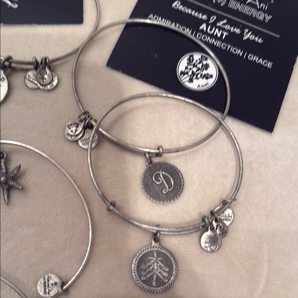 Alex and Ani Silver and Gold Charm Bracelets - Picture 6 of 8